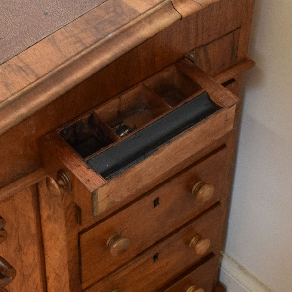 Carved Davenport Desk