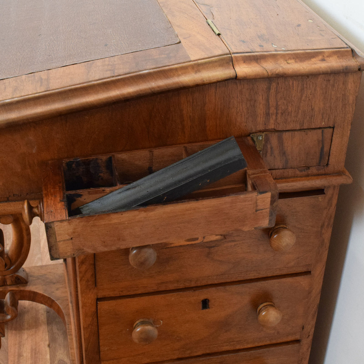 Carved Davenport Desk