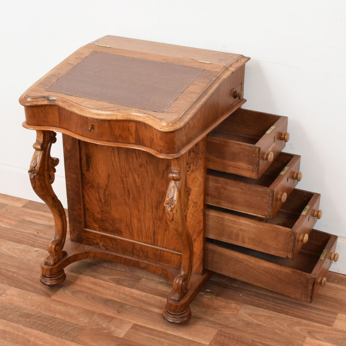 Carved Davenport Desk