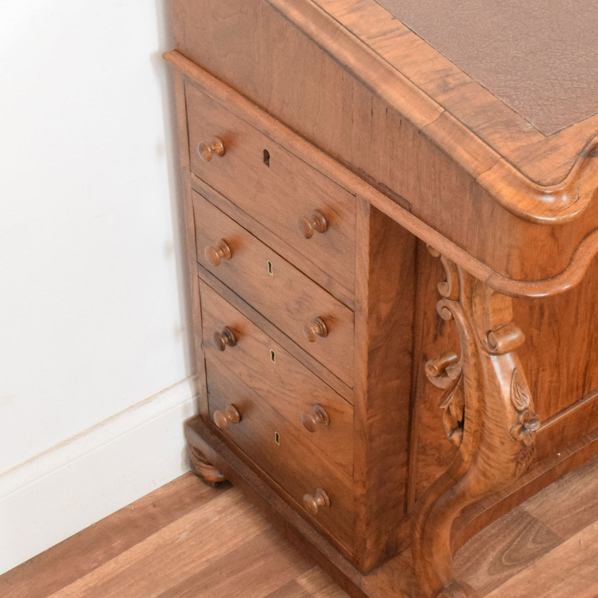 Carved Davenport Desk