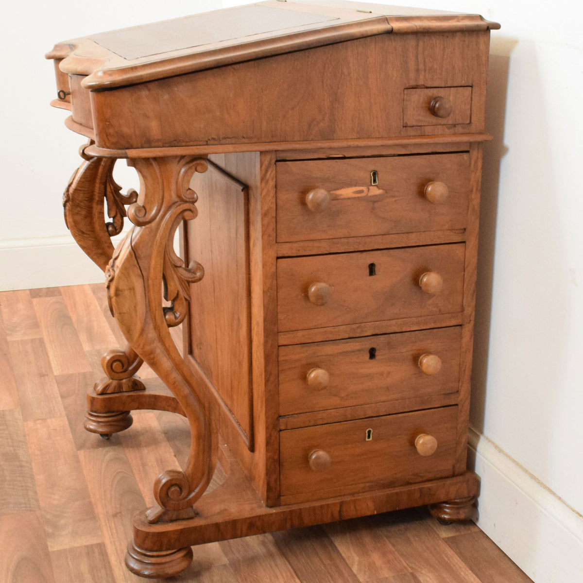 Carved Davenport Desk