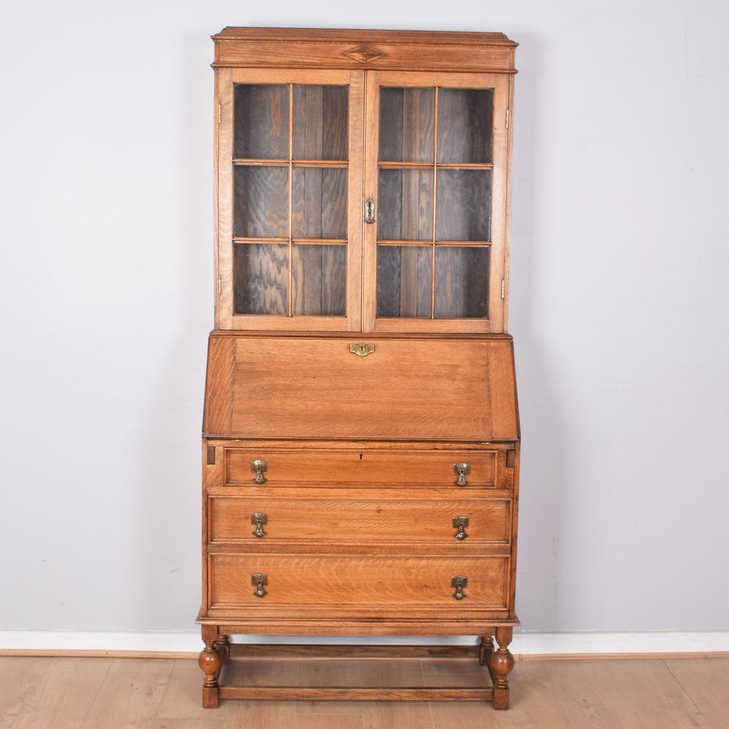 Glazed Bureau Bookcase