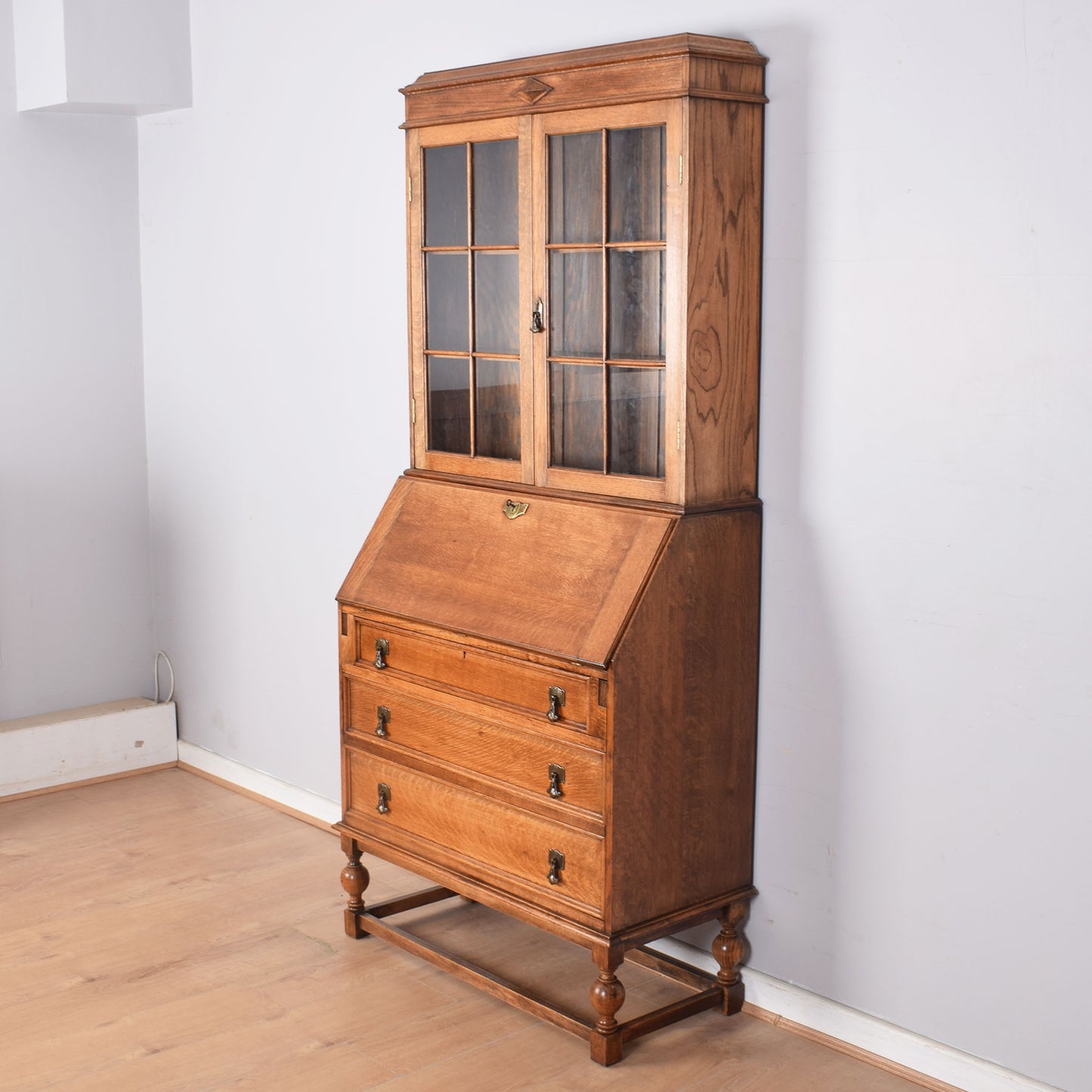 Glazed Bureau Bookcase