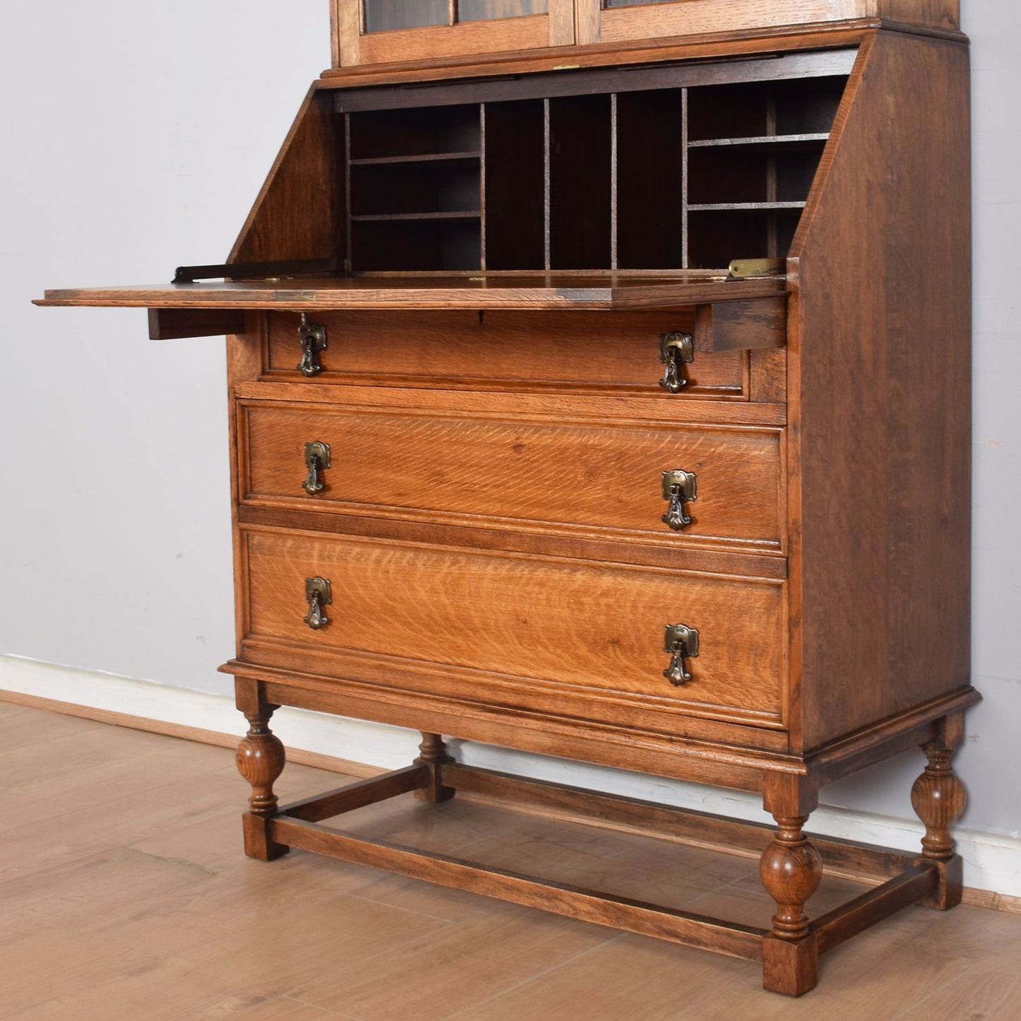 Glazed Bureau Bookcase