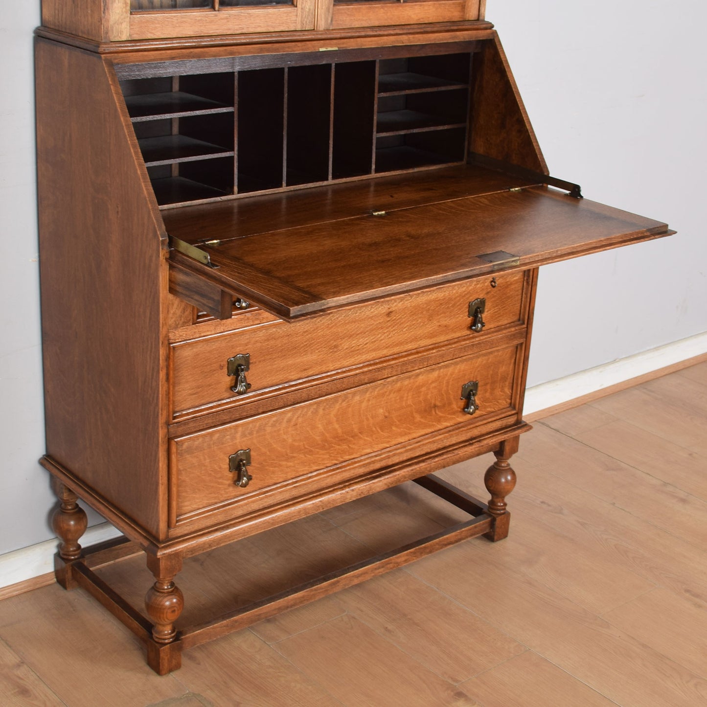 Glazed Bureau Bookcase