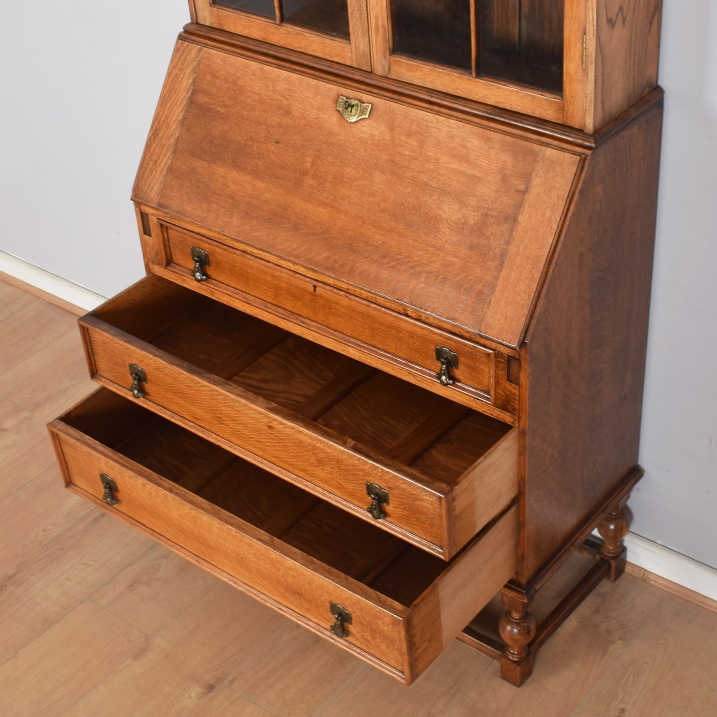 Glazed Bureau Bookcase