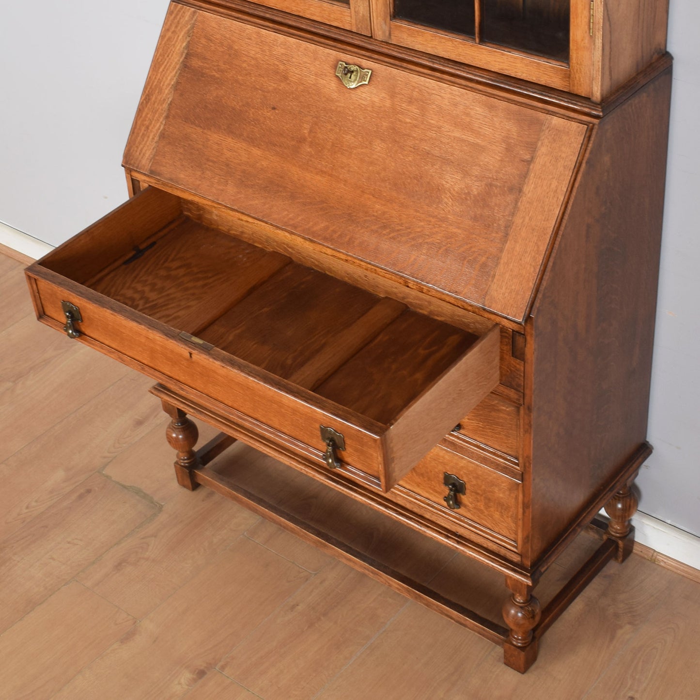 Glazed Bureau Bookcase