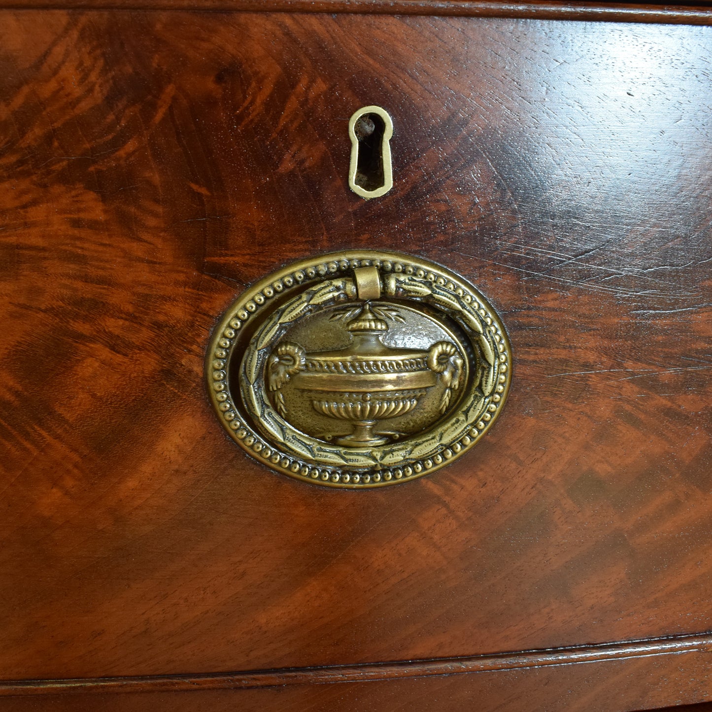 Mahogany Bow Fronted Chest Of Drawers