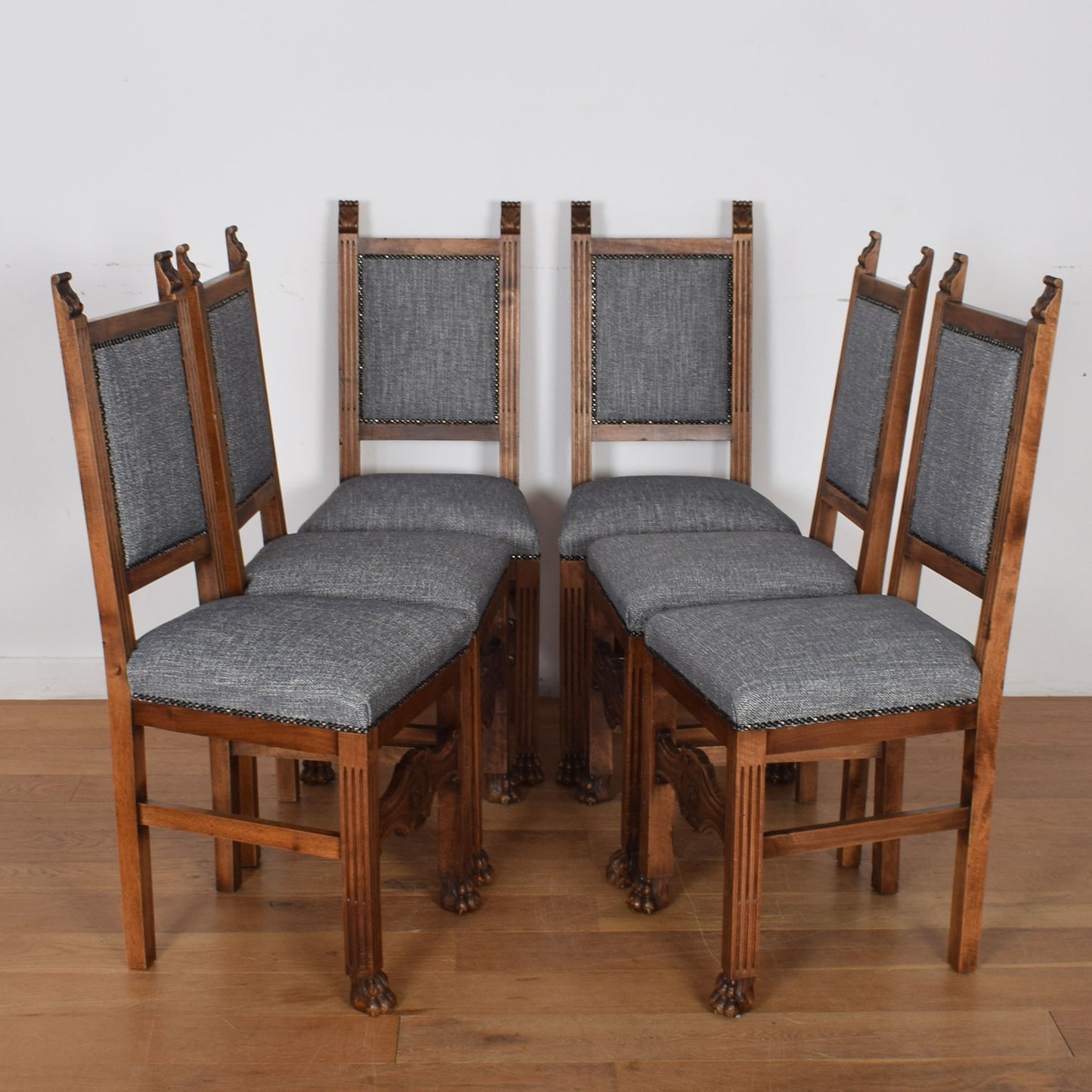 French Louis XV Style Dining Table with Six Chairs