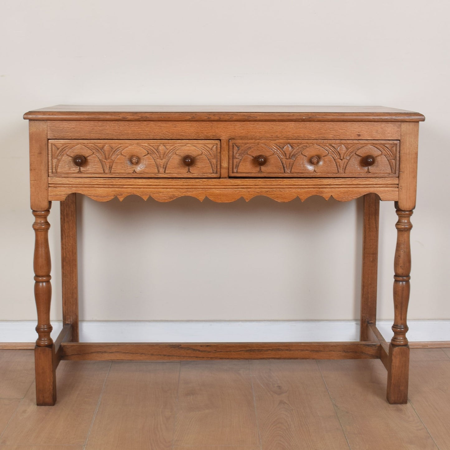 Vintage Oak Console Table