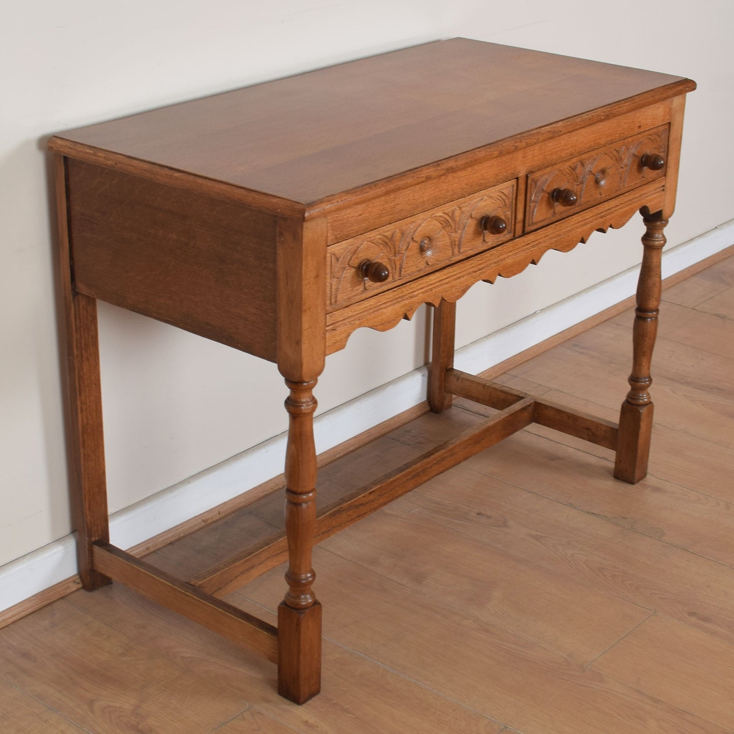 Vintage Oak Console Table