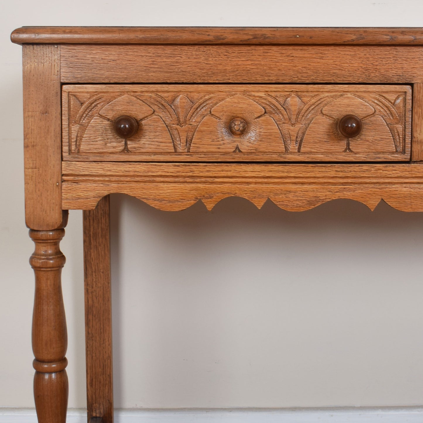Vintage Oak Console Table