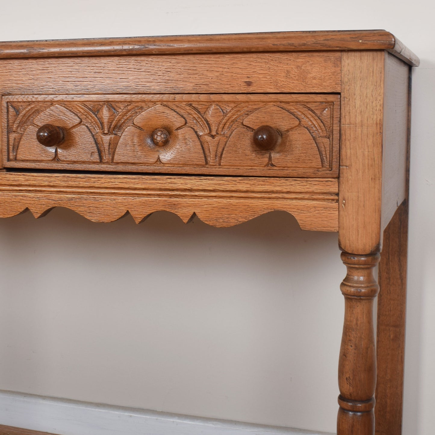 Vintage Oak Console Table