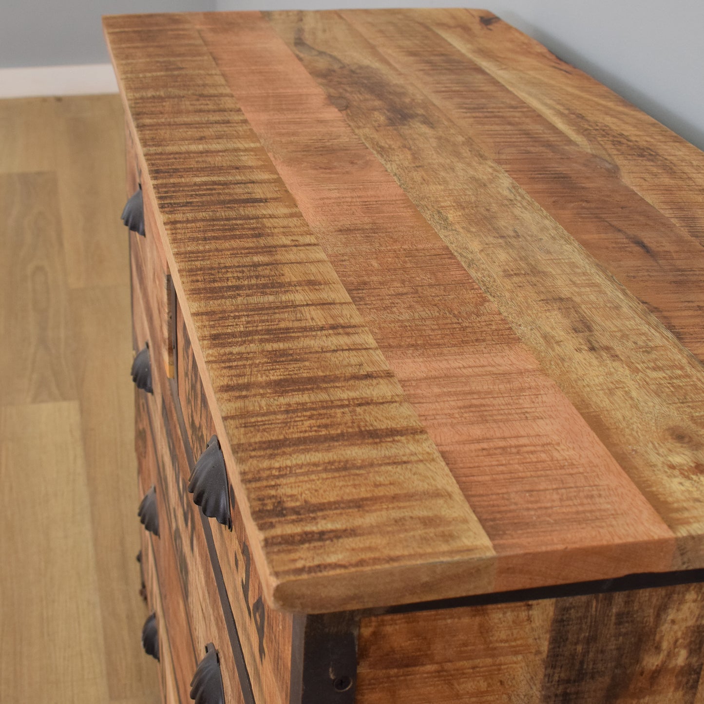 Mango and Iron Chest of Drawers