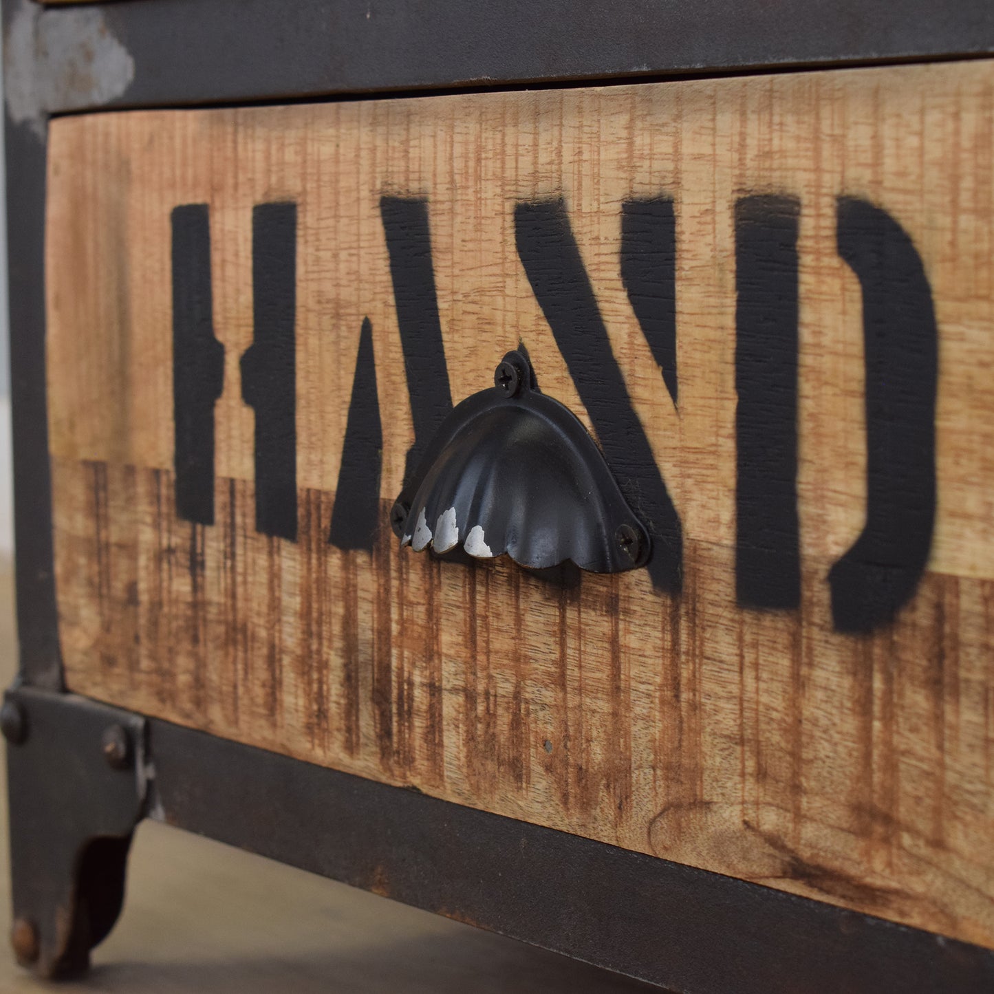 Mango and Iron Chest of Drawers