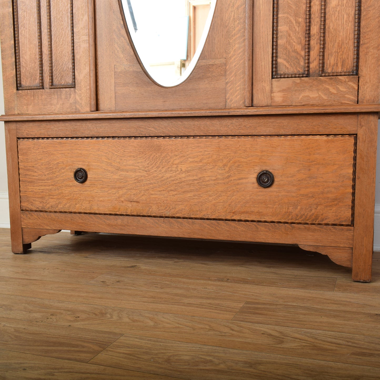 Oak Mirrored Hallrobe