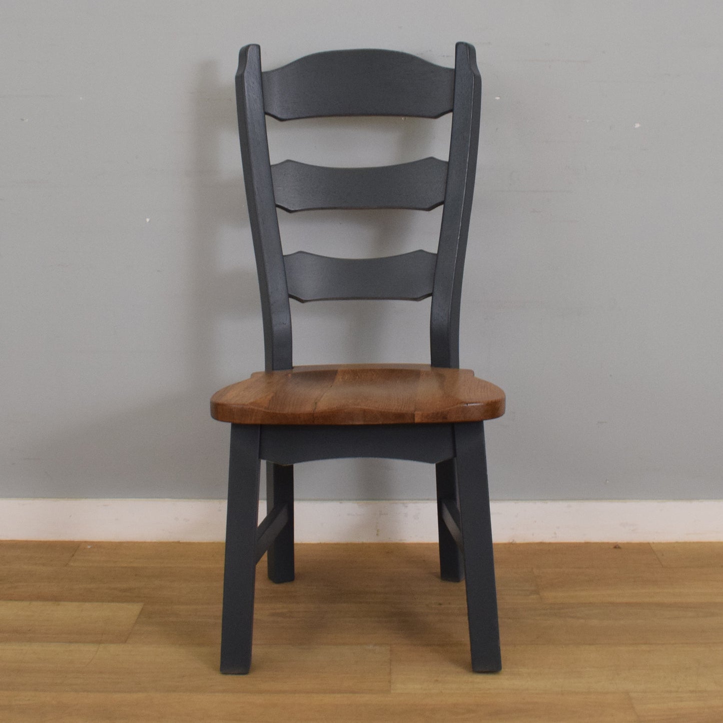 Painted Oak Table and Four Chairs