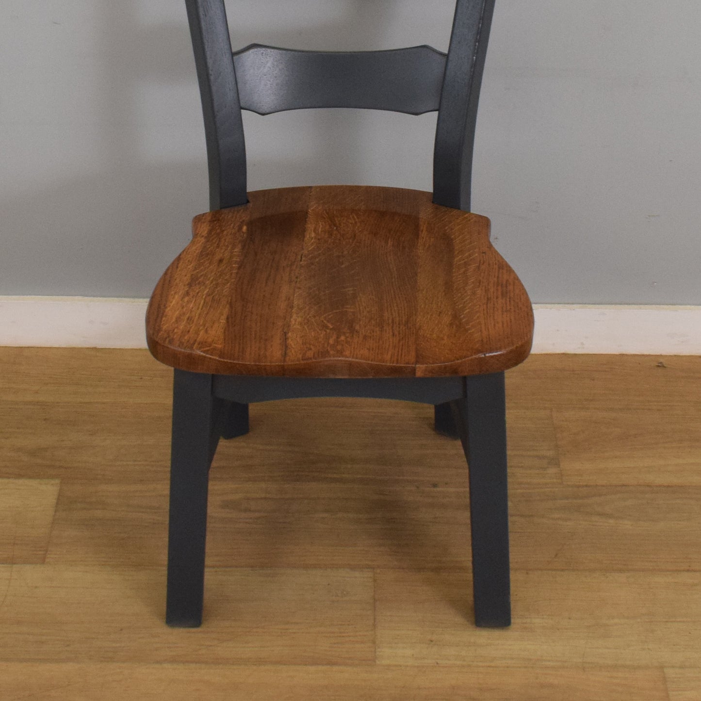Painted Oak Table and Four Chairs