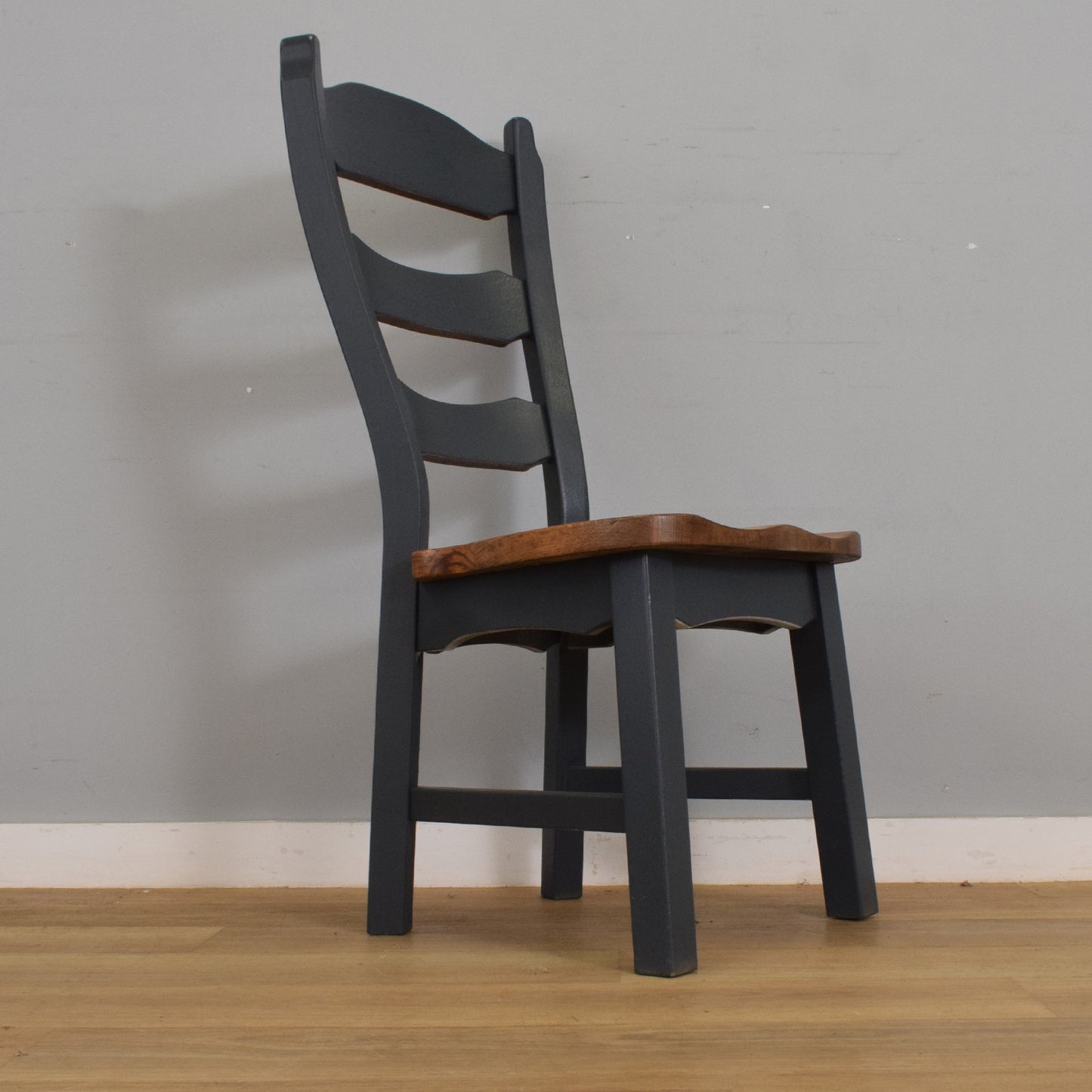 Painted Oak Table and Four Chairs