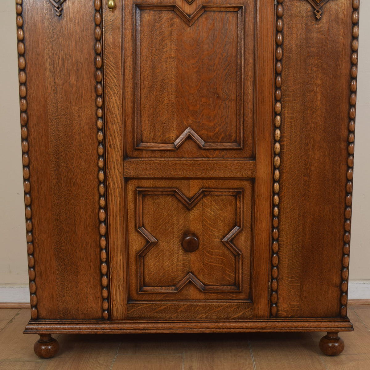 Vintage Solid Oak Hallrobe
