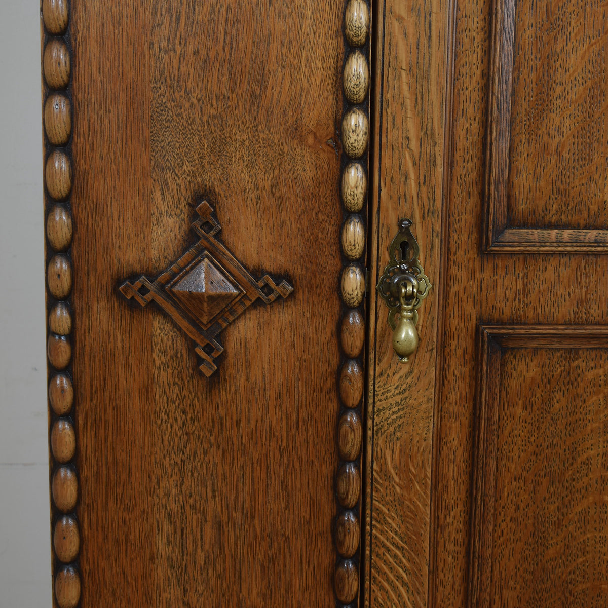 Vintage Solid Oak Hallrobe