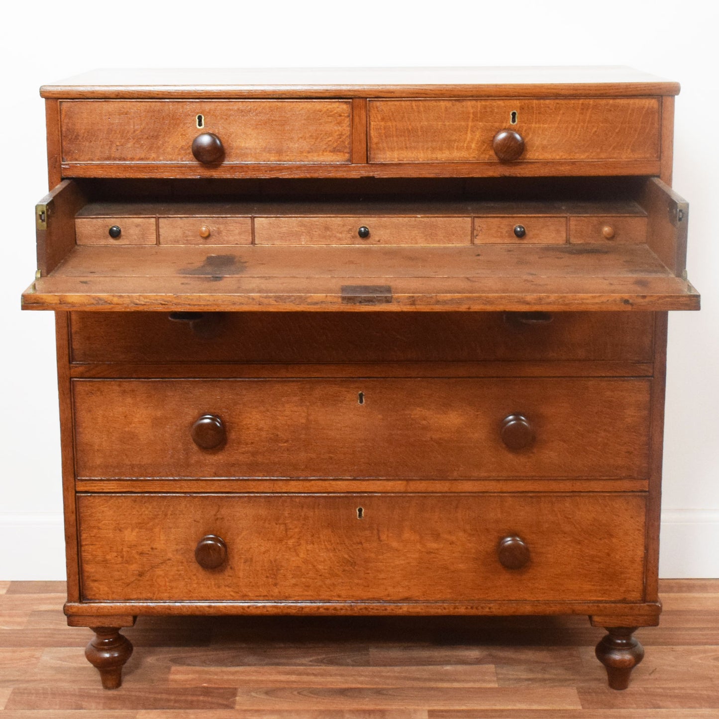 Restored Oak Secretaire