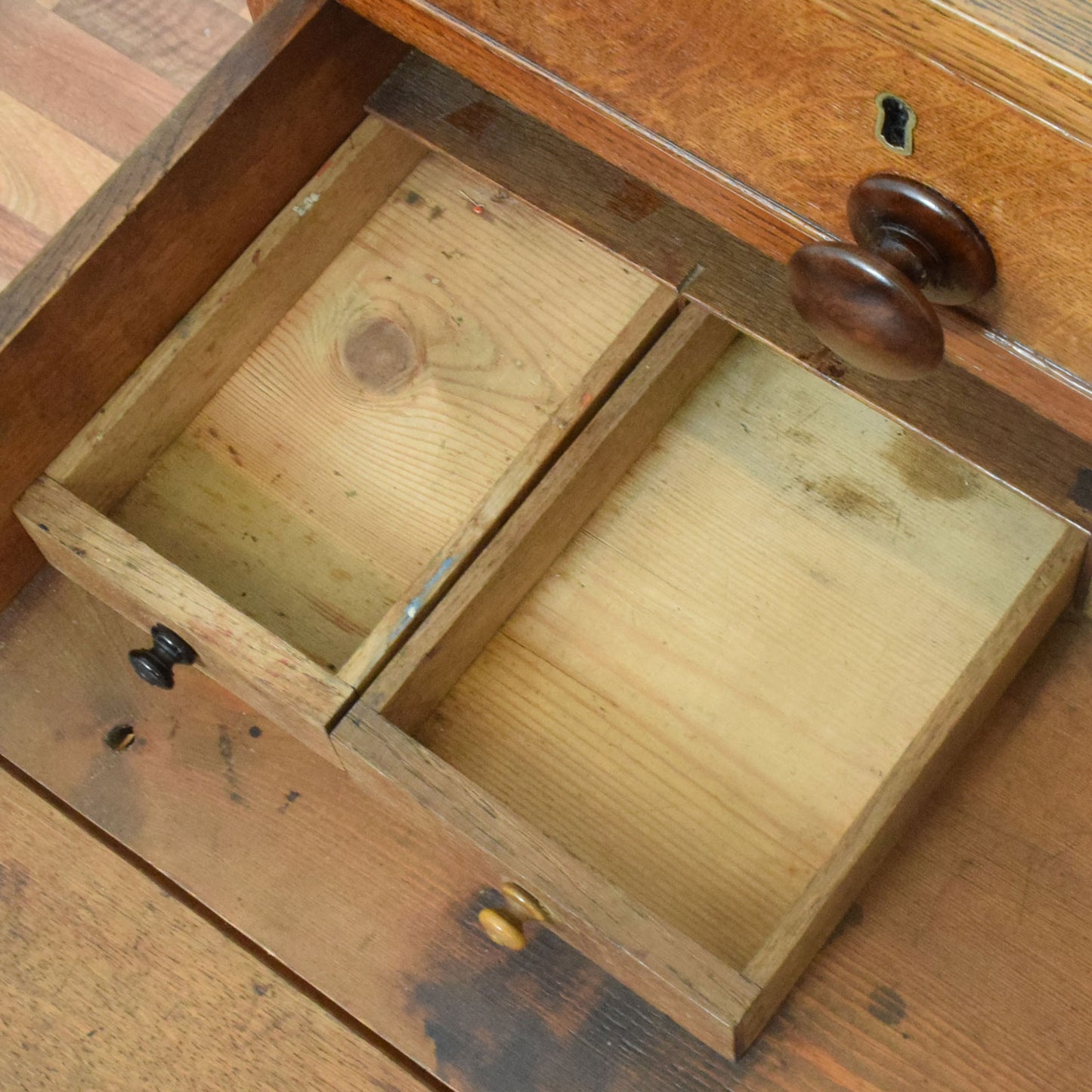 Restored Oak Secretaire