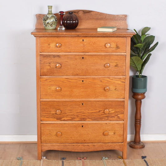 Solid Oak Chest of Drawers