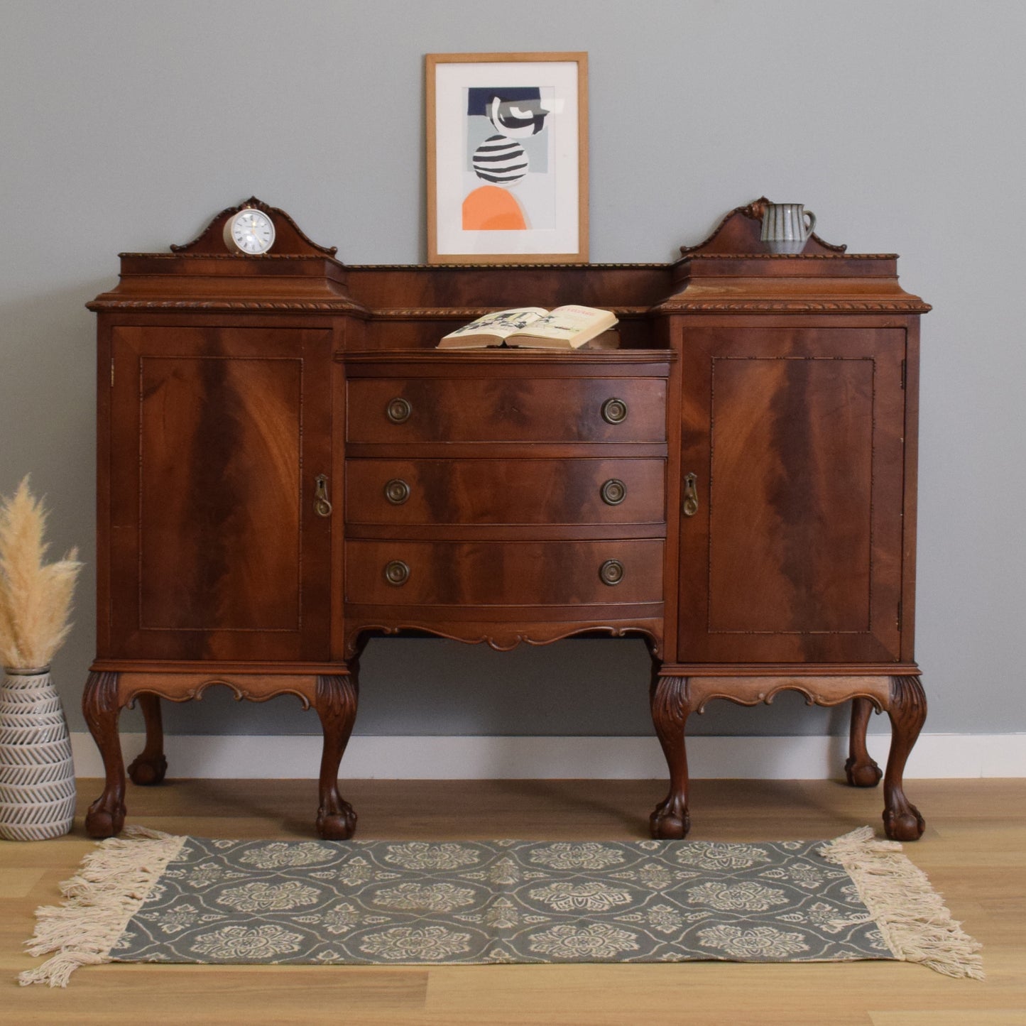 Carved Mahogany Sideboard