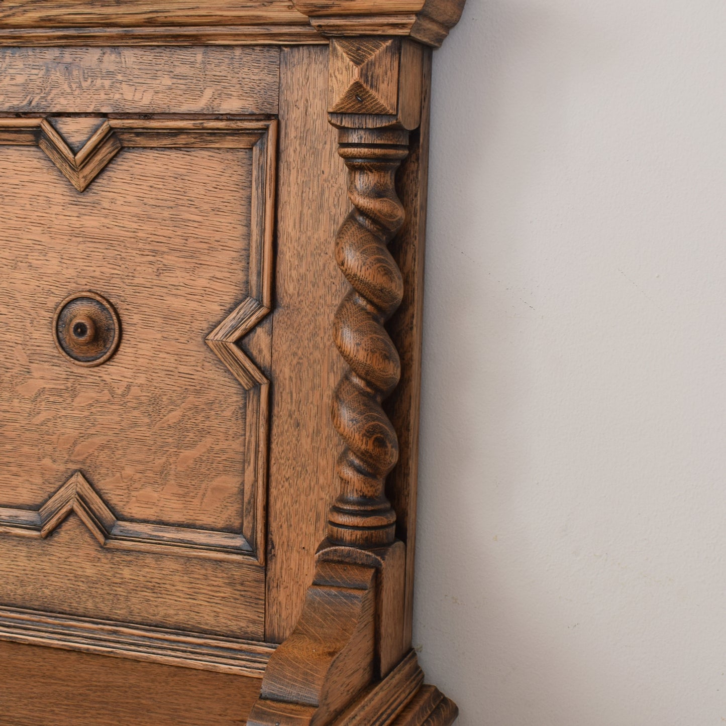 Antique Oak Mirrored Sideboard