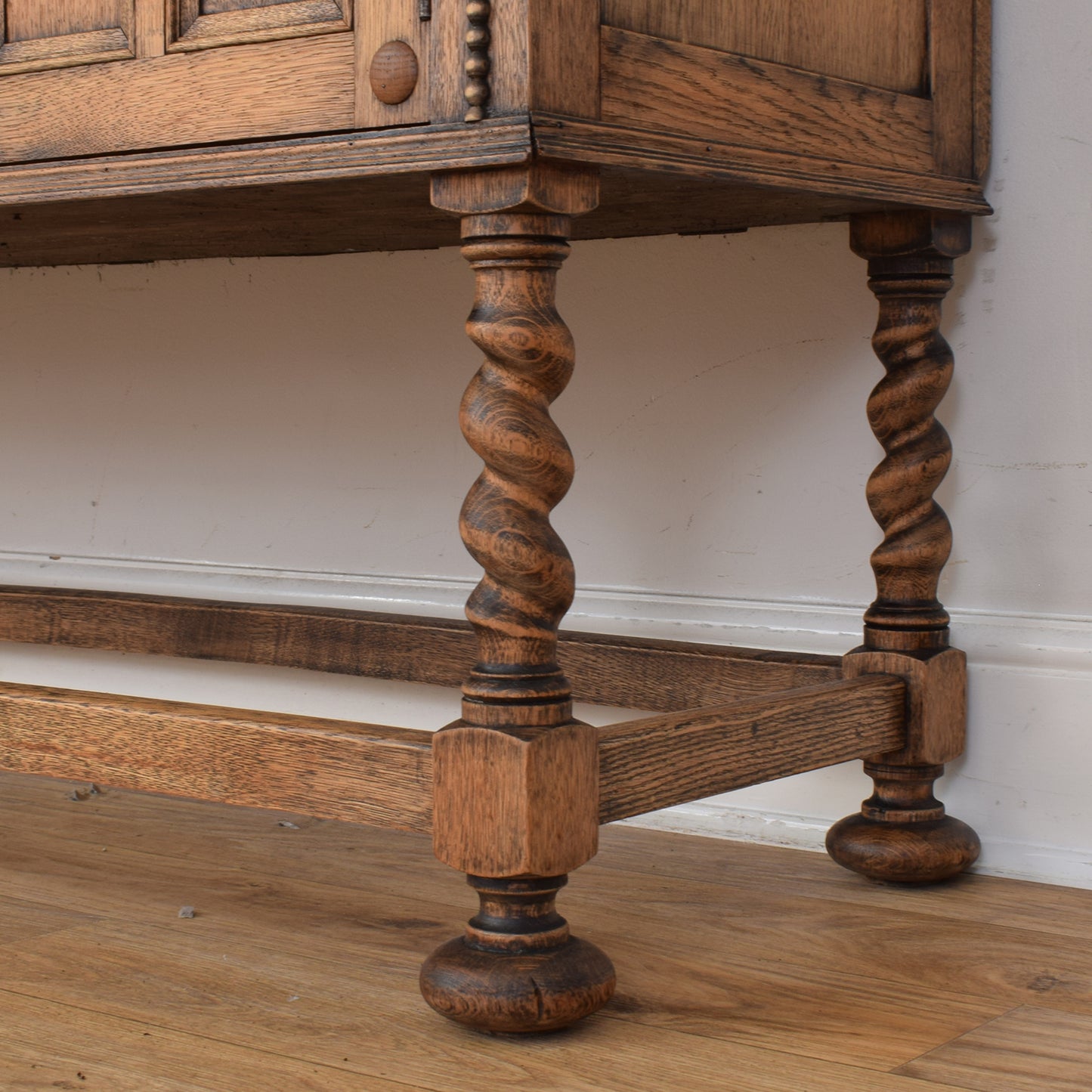 Antique Oak Mirrored Sideboard
