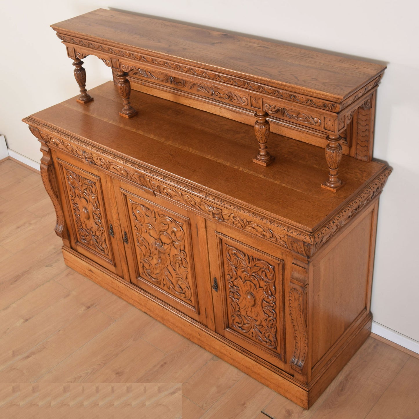 Solid Oak Large Greenman Sideboard
