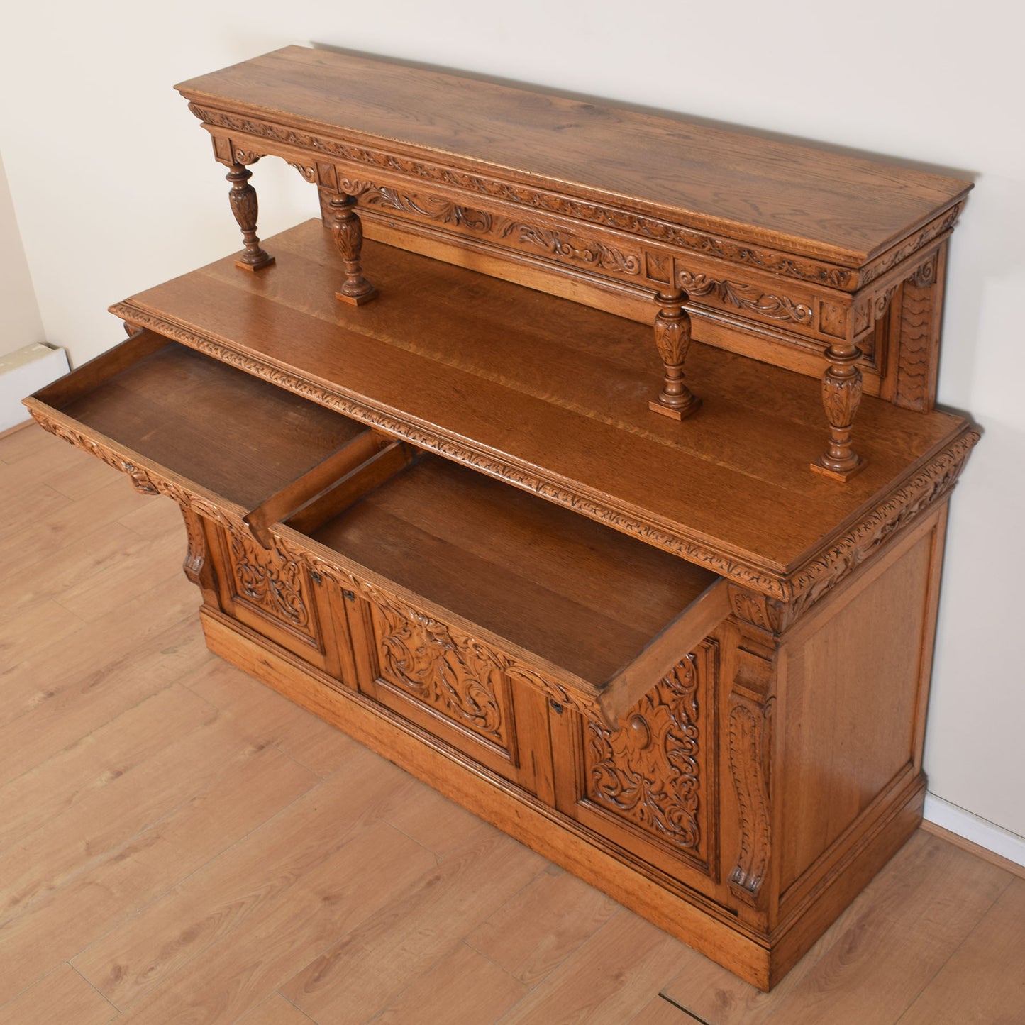 Solid Oak Large Greenman Sideboard