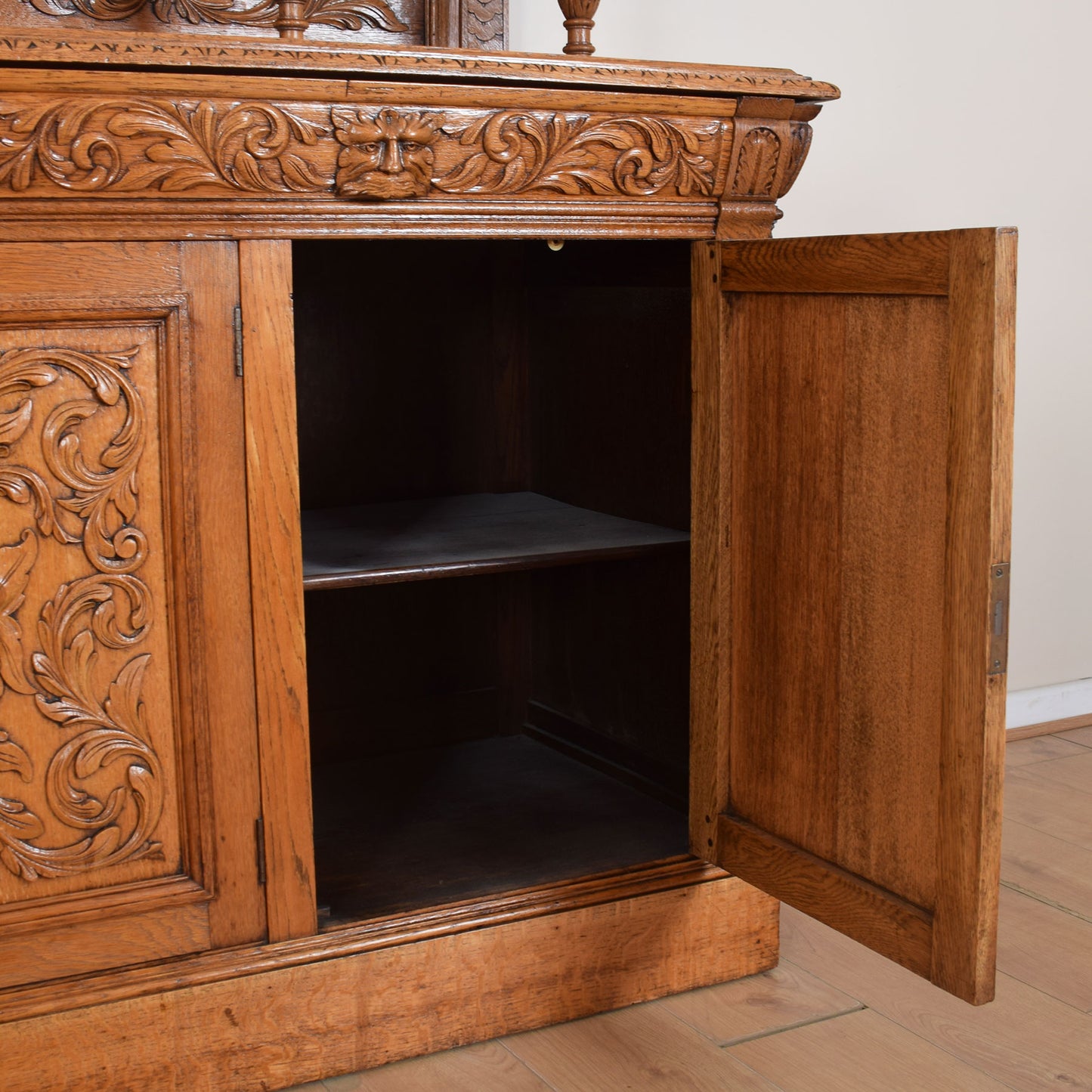 Solid Oak Large Greenman Sideboard