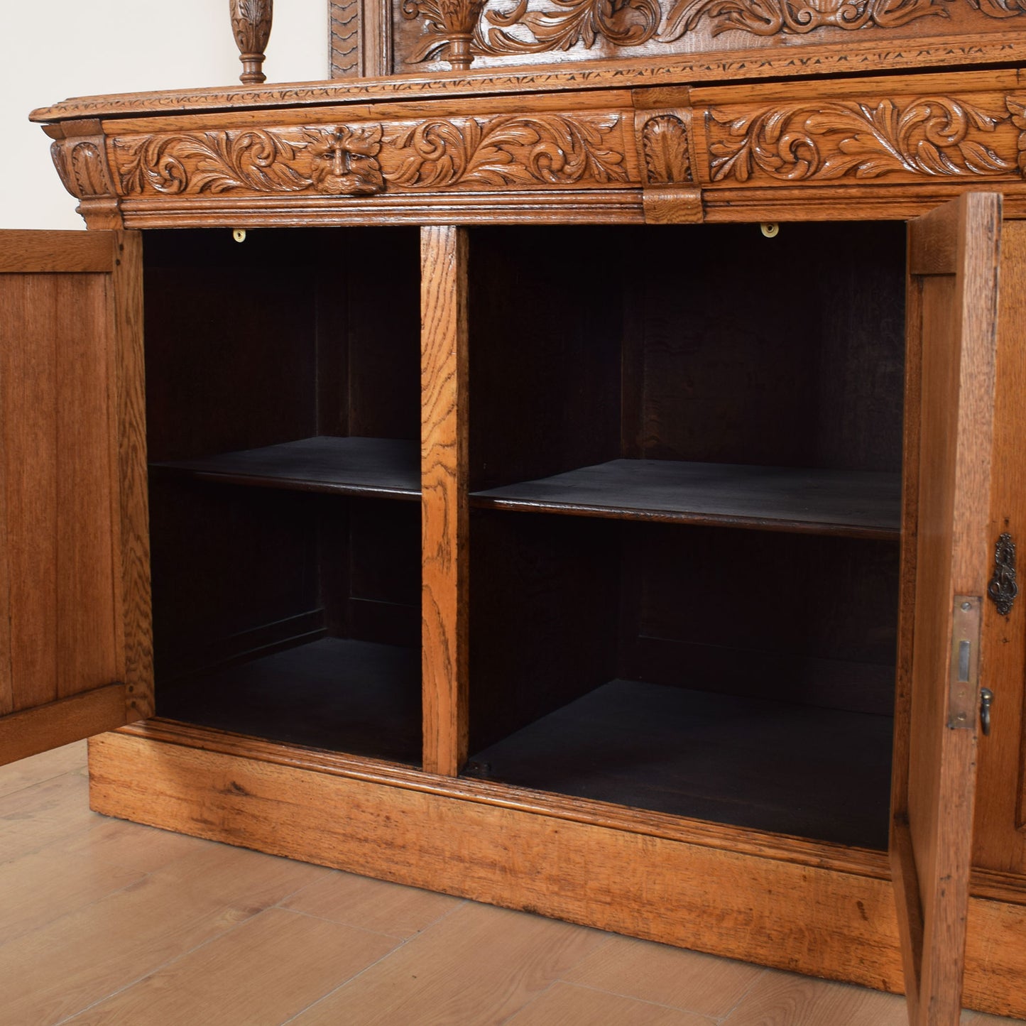 Solid Oak Large Greenman Sideboard