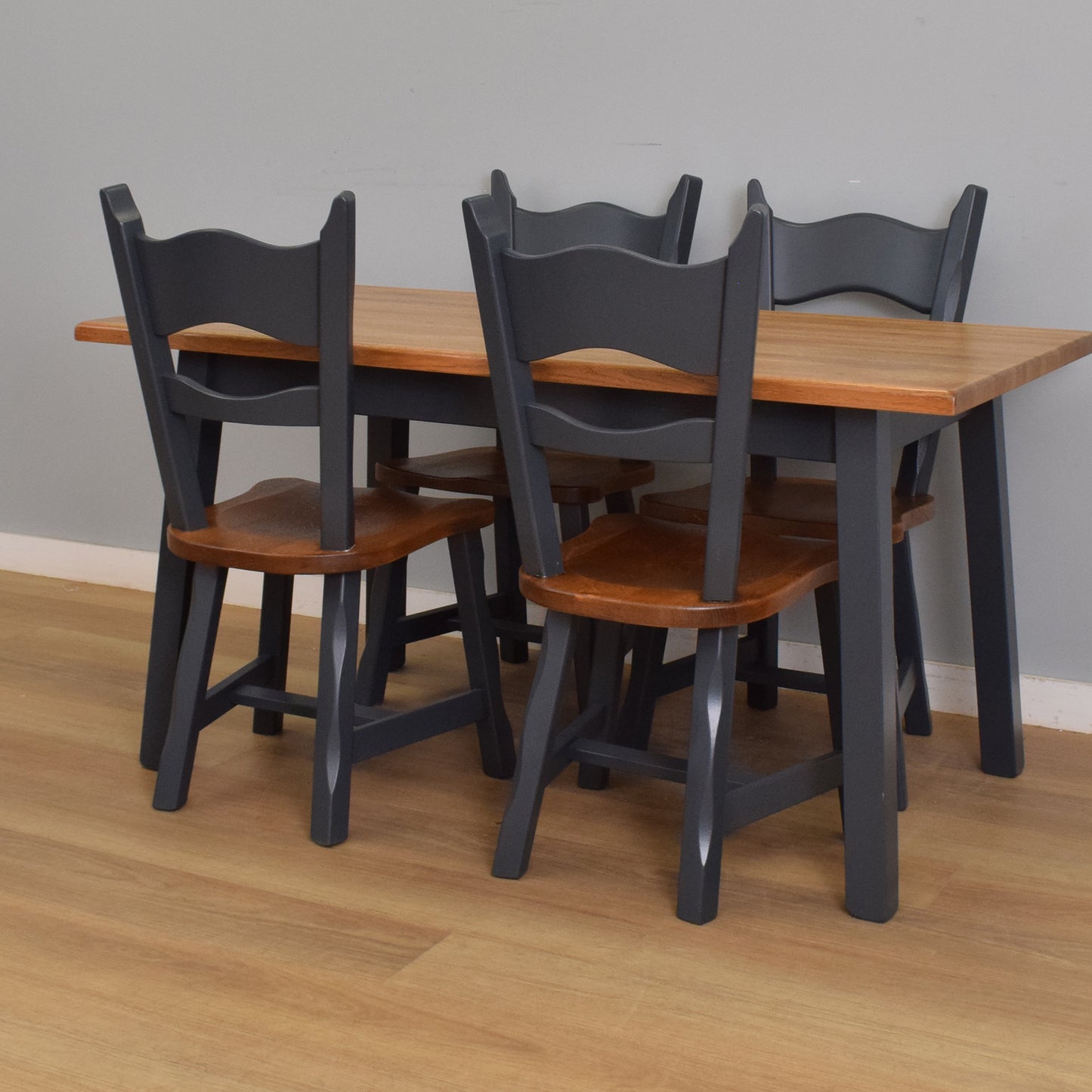 Painted Table and Four Chairs
