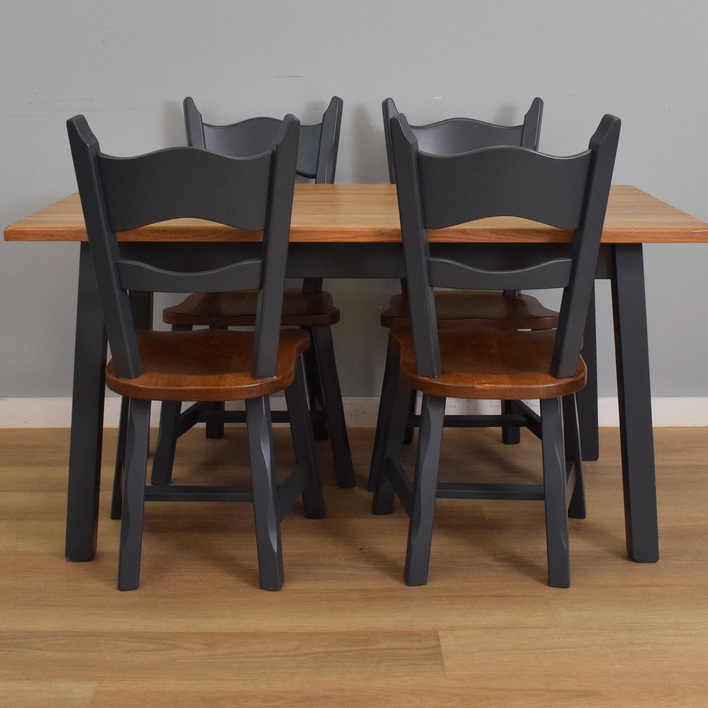 Painted Table and Four Chairs