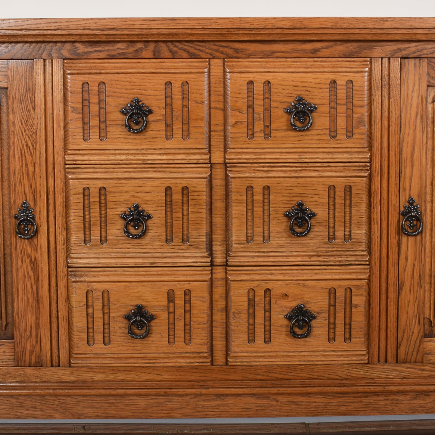 Restored Oak Linenfold Sideboard