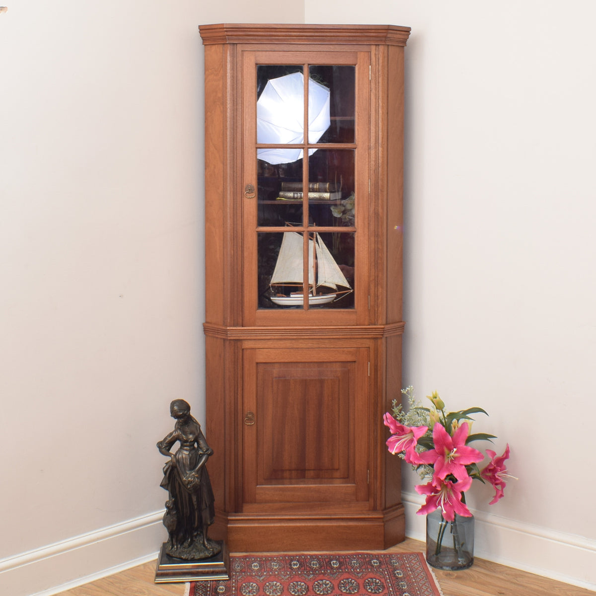 Mahogany Corner Cabinet