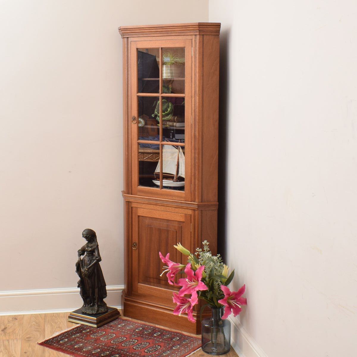 Mahogany Corner Cabinet