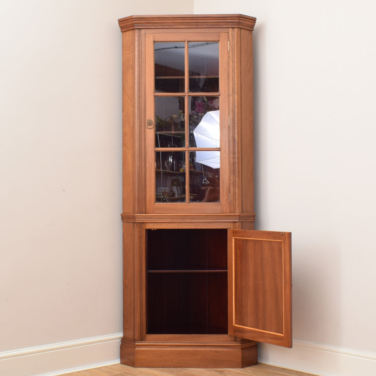 Mahogany Corner Cabinet
