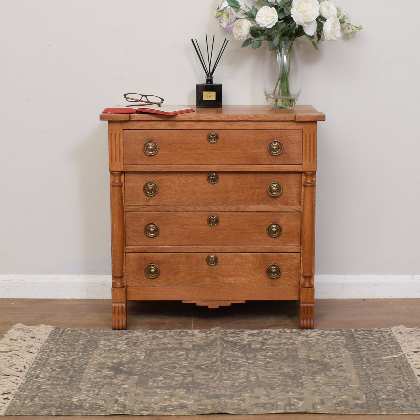 Vintage Oak Chest Of Dawers