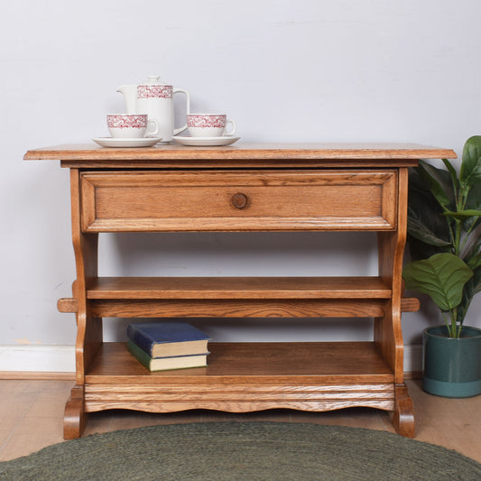 Oak Swivel-Top Coffee Table