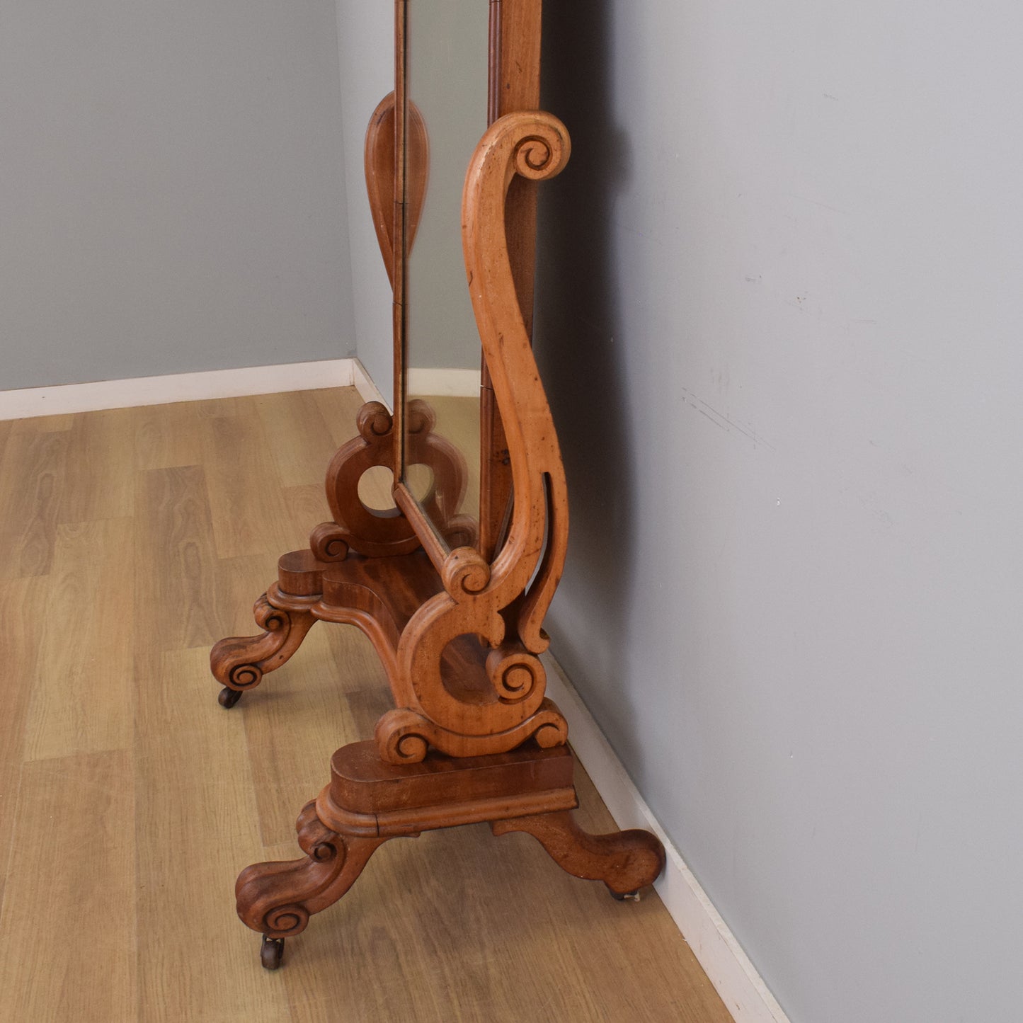 Victorian Mahogany Cheval Mirror