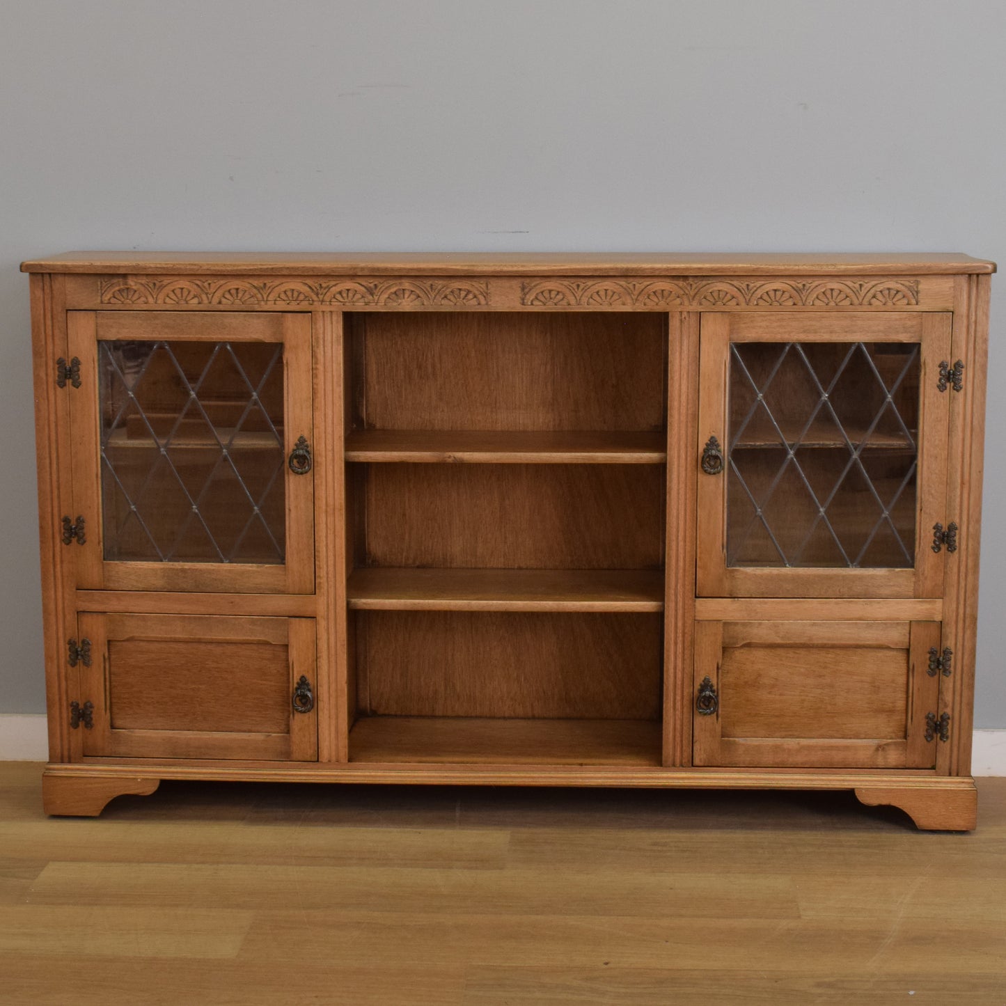 Large Glazed Bookcase Cabinet