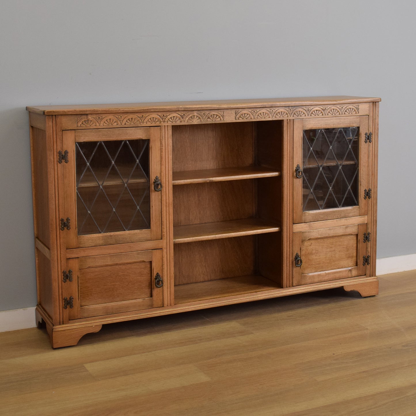 Large Glazed Bookcase Cabinet