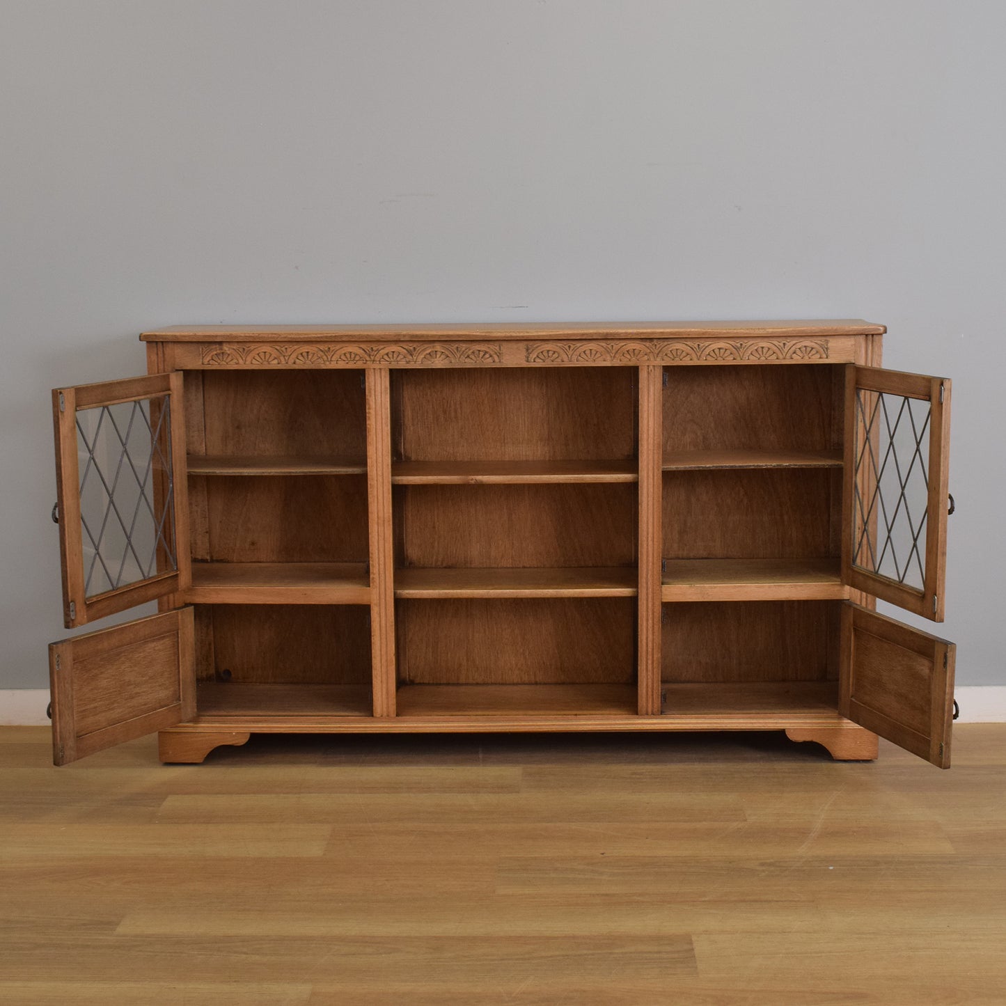 Large Glazed Bookcase Cabinet