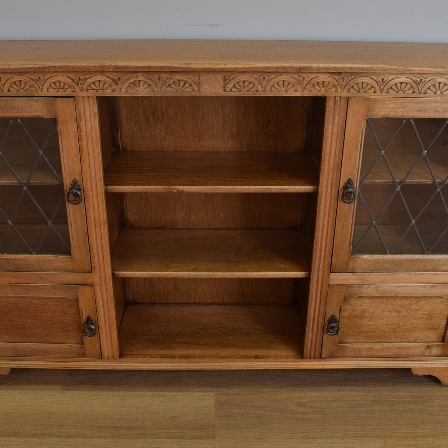 Large Glazed Bookcase Cabinet