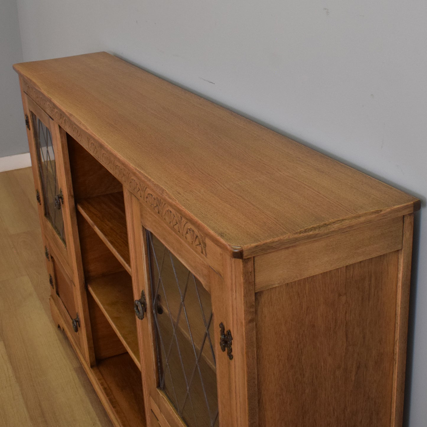 Large Glazed Bookcase Cabinet