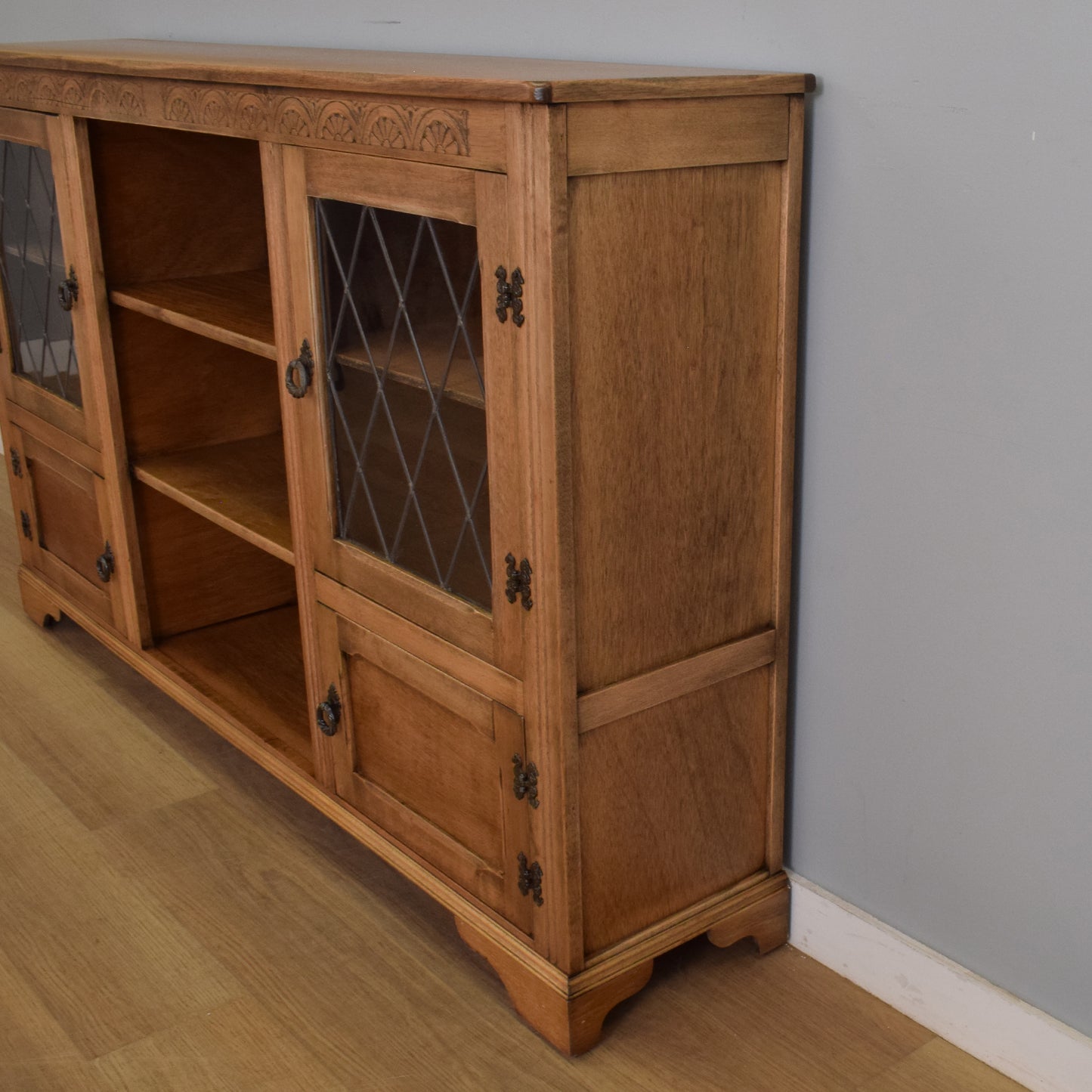Large Glazed Bookcase Cabinet